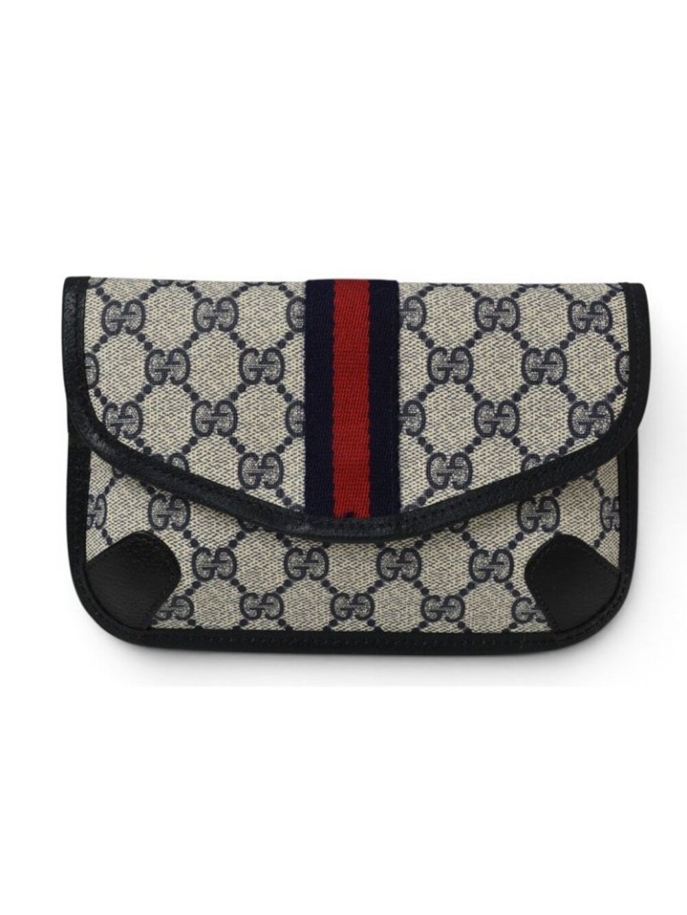 Gucci Pouch Vintage GG Plus Sherry Line Blue Beige